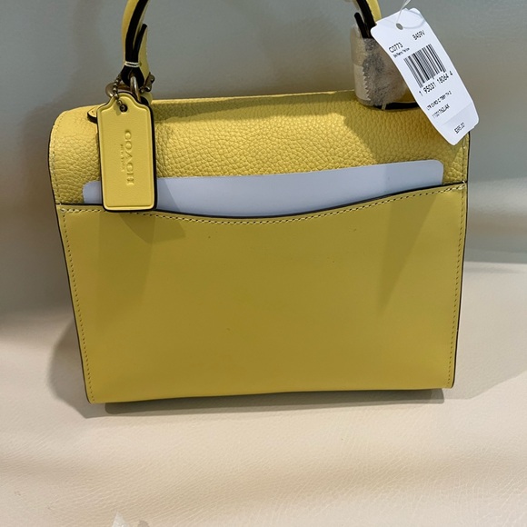 NWT Coach Tabby Top Handle Yellow Spring Summer Bag - Picture 10 of 14